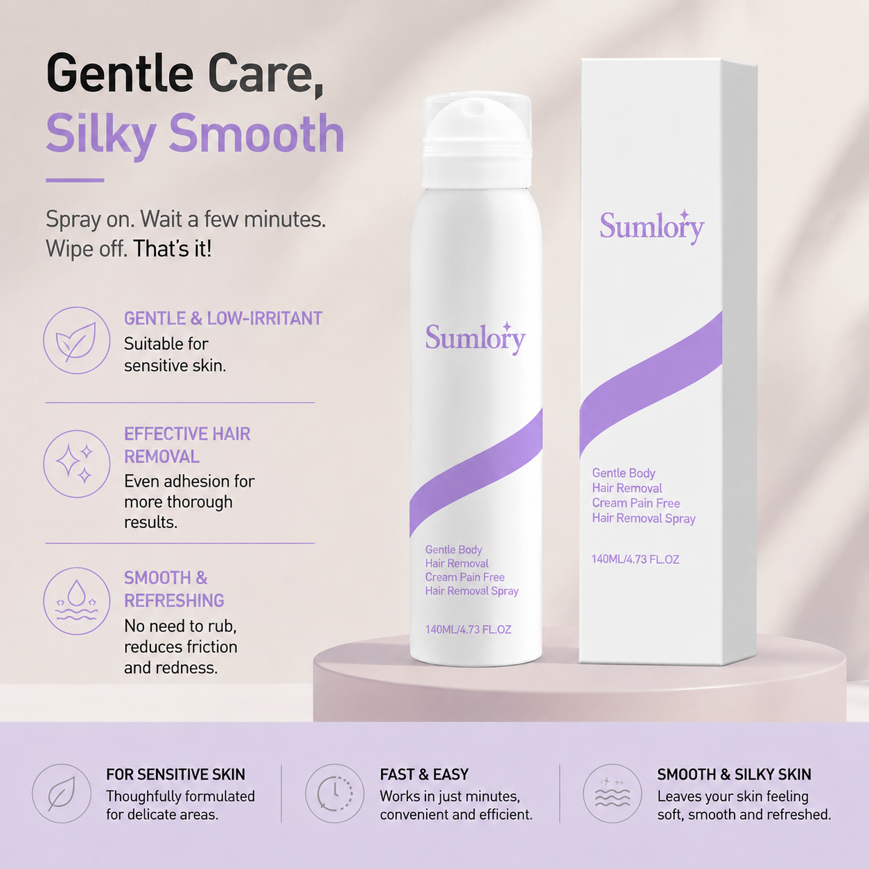 🔥Buy 2 get 1 free | Spray Hair Removal Mousse for Sensitive Skin