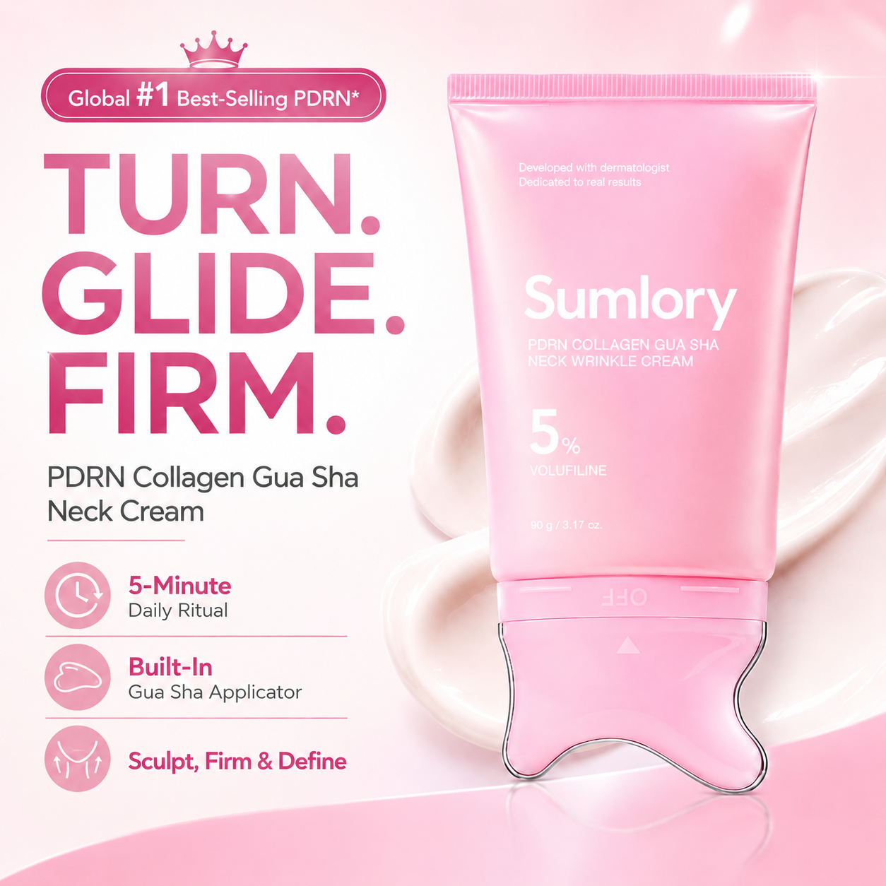 [NEW] Sumlory PDRN Collagen Gua Sha Anti-Wrinkle Neck Cream