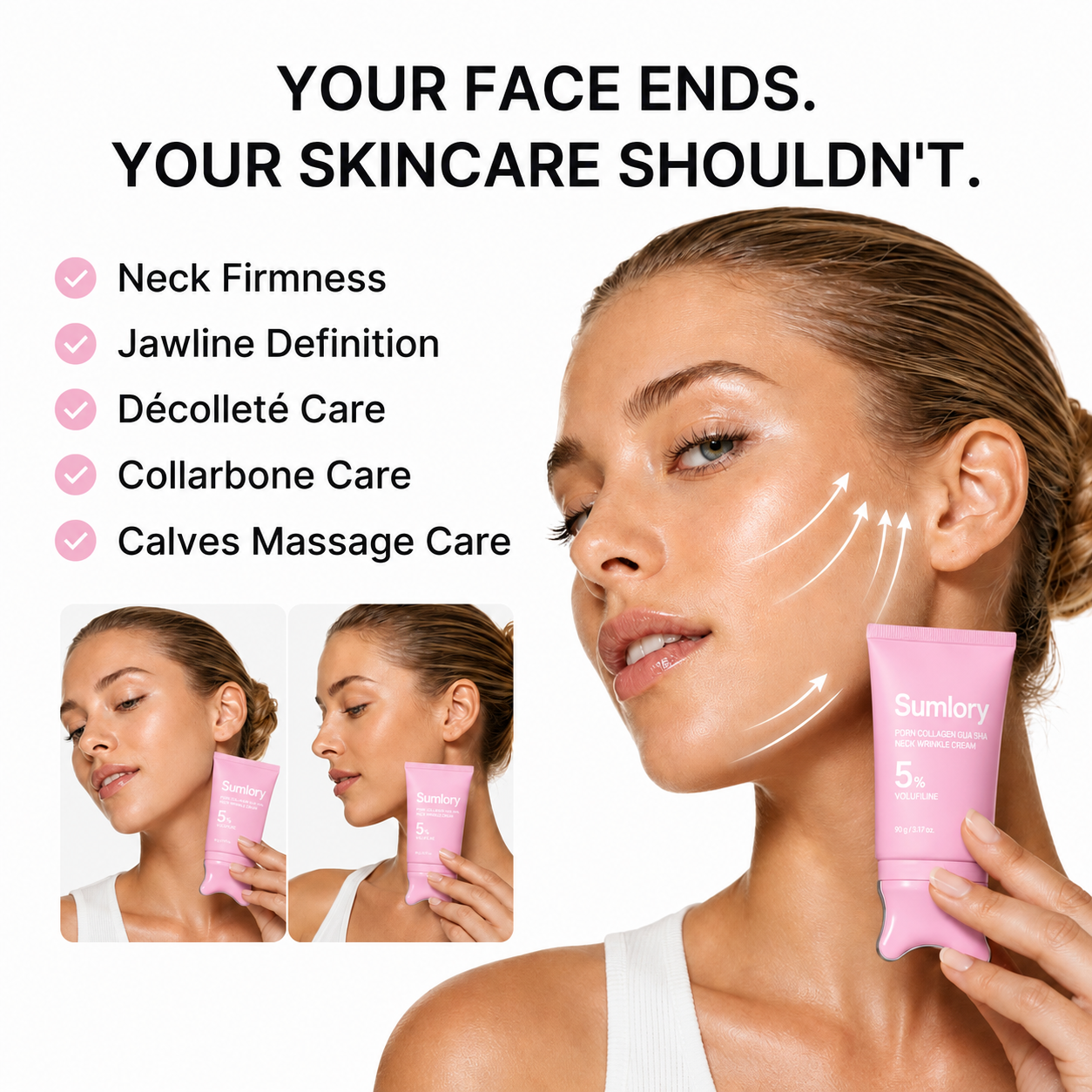 [NEW] Sumlory PDRN Collagen Gua Sha Anti-Wrinkle Neck Cream