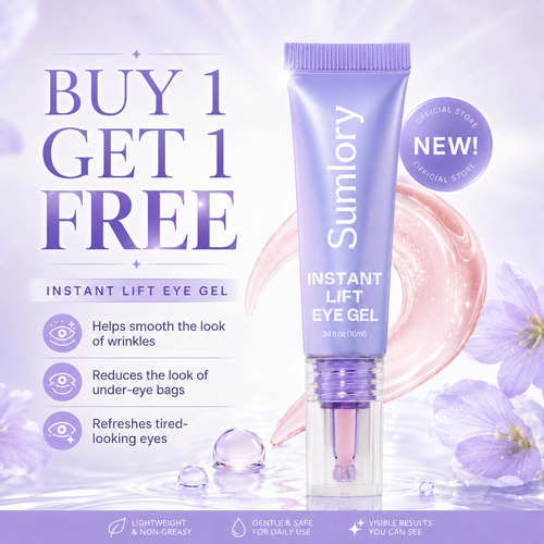✨ Sumlory Instant Lift Eye Gel – Smooth Wrinkles & Reduce the Look of Under-Eye Bags 👁️💜