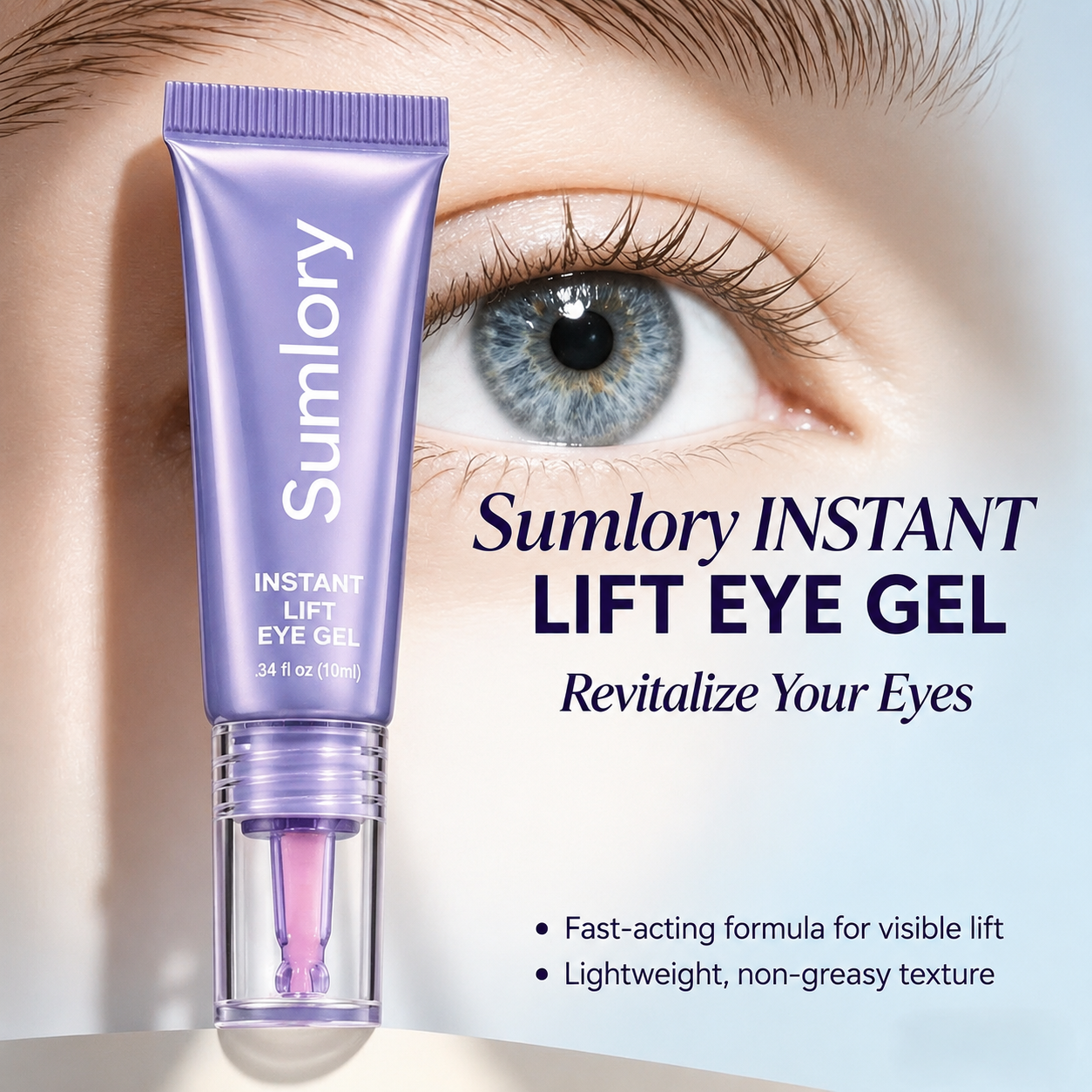 ✨ Sumlory Instant Lift Eye Gel – Smooth Wrinkles & Reduce the Look of Under-Eye Bags 👁️💜